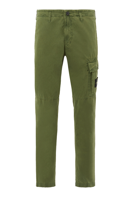 Brushed Cotton Canvas Old Effect Trousers